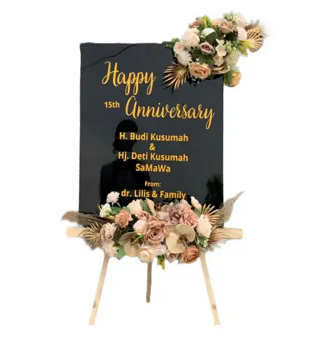 Papan Bunga Akrilik Batu Putih